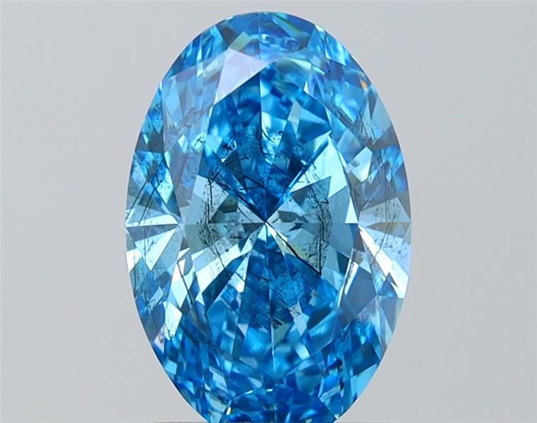 1.88 CT Fancy Vivid Blue OVAL