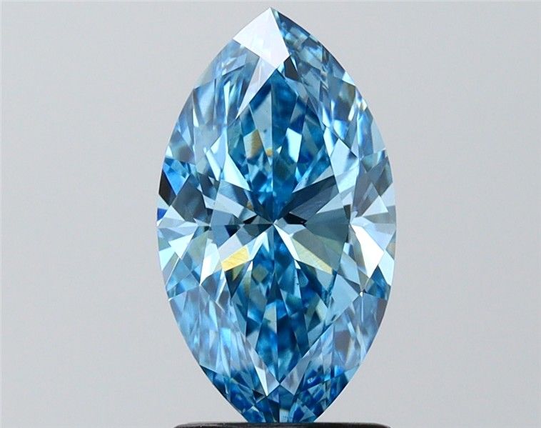 2.01 CT Fancy Vivid Blue MARQUISE