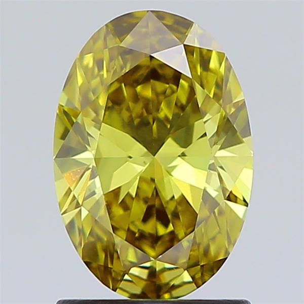 1.28 CT Fancy Intense Brownish Yellow OVAL