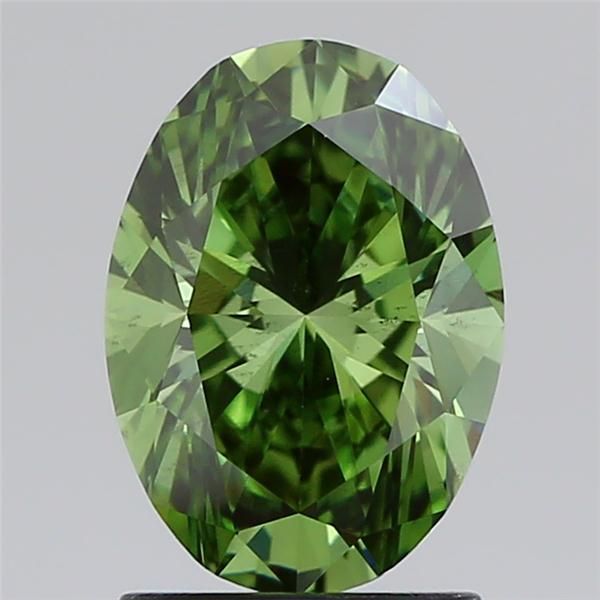 1.71 CT Fancy Vivid Green OVAL