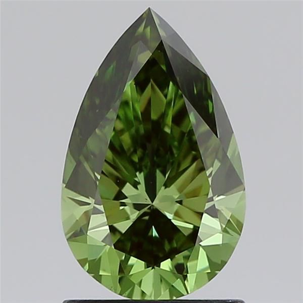 1.35 CT Fancy Vivid Green PEAR