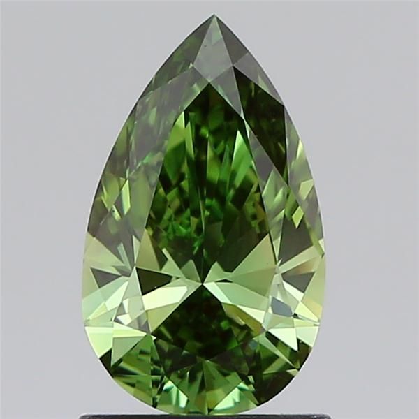 1.09 CT Fancy Vivid Green PEAR
