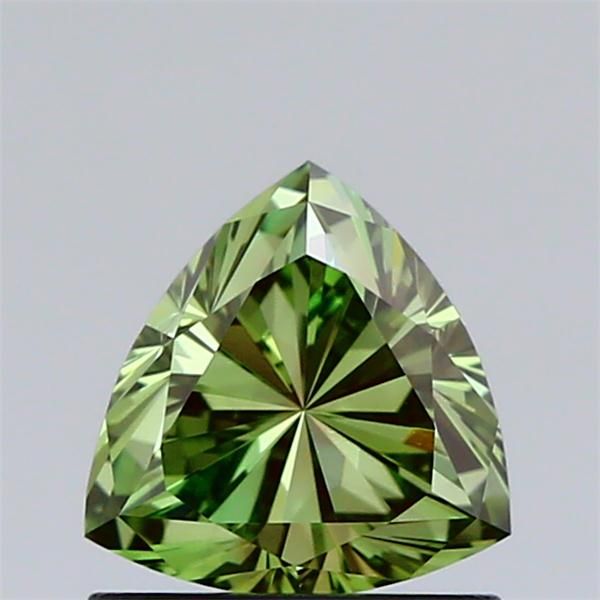 0.9 CT Fancy Intense Green TRIANGULAR