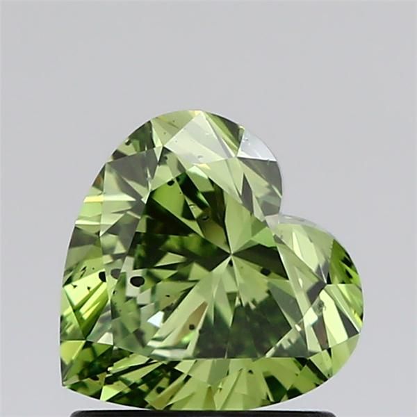 1.16 CT Fancy Vivid Green HEART