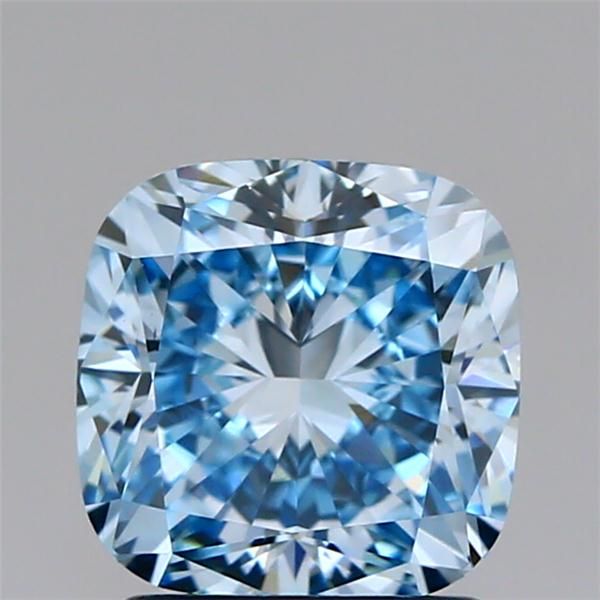 1.81 CT Fancy Vivid Blue CUSHION BRILLIANT