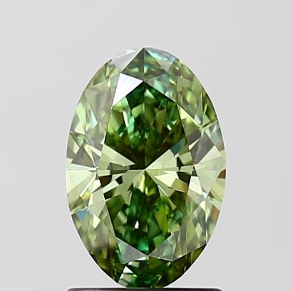 1.05 CT Fancy Vivid Green OVAL