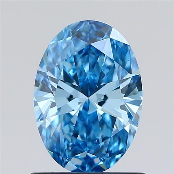 0.95 CT Fancy Vivid Blue OVAL
