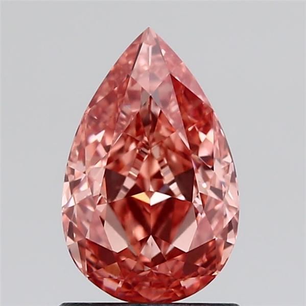 1.13 CT Fancy Vivid Orangey Pink PEAR