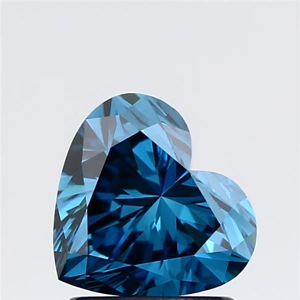 1.21 CT Fancy Vivid Blue HEART