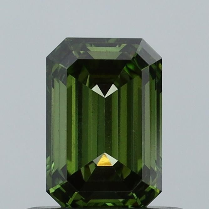 0.63 CT Fancy Vivid Green EMERALD