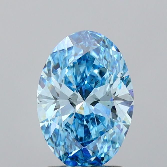 1.65 CT Fancy Vivid Blue OVAL