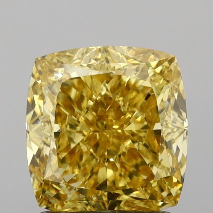 1.64 CT Fancy Intense Yellow CUSHION MODIFIED