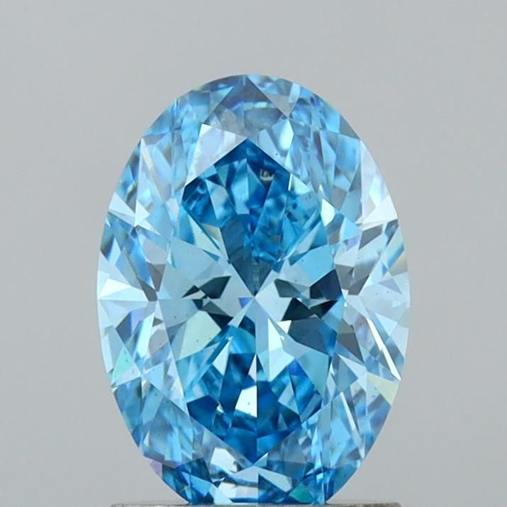 1.51 CT Fancy Vivid Blue OVAL