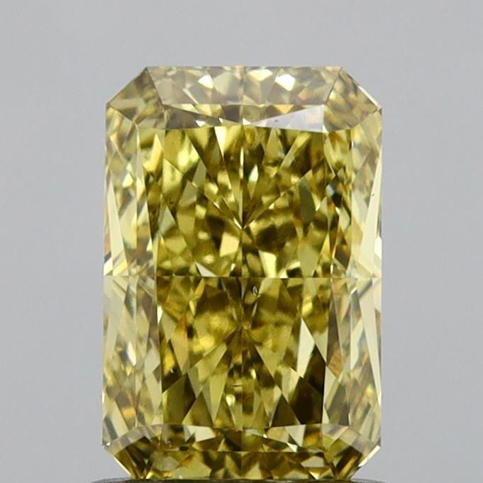 1.18 CT Fancy Vivid Gray Yellow RADIANT