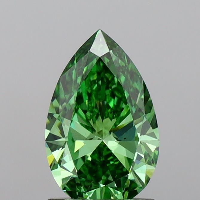 1.41 CT Fancy Vivid Green PEAR