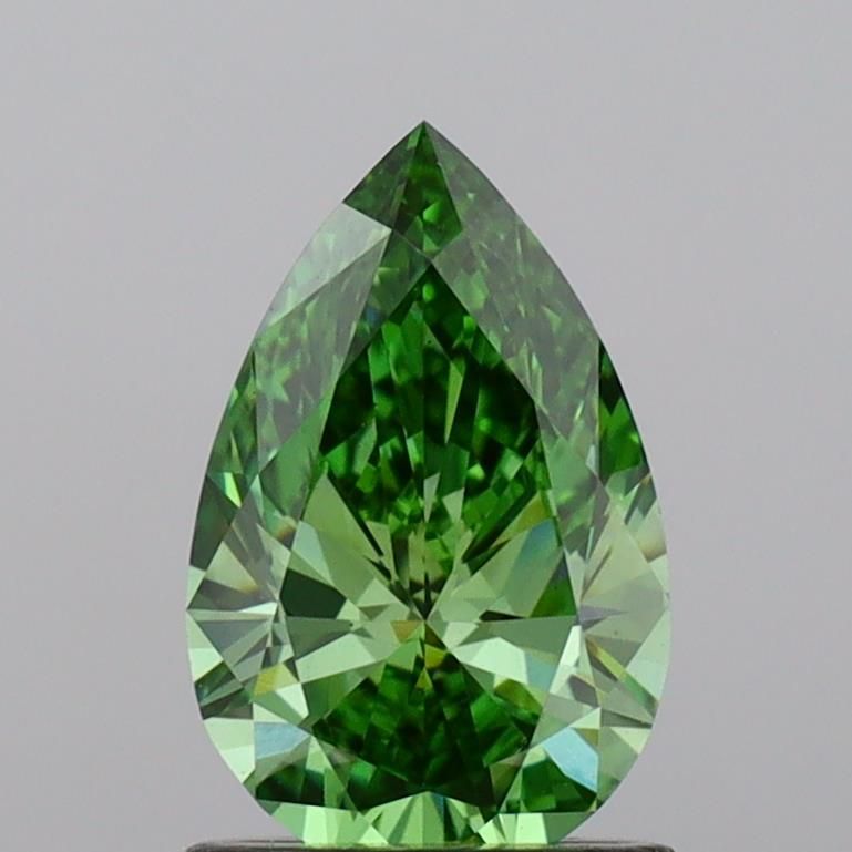 1.12 CT Fancy Vivid Green PEAR