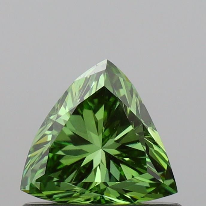 0.53 CT Fancy Vivid Green TRIANGULAR