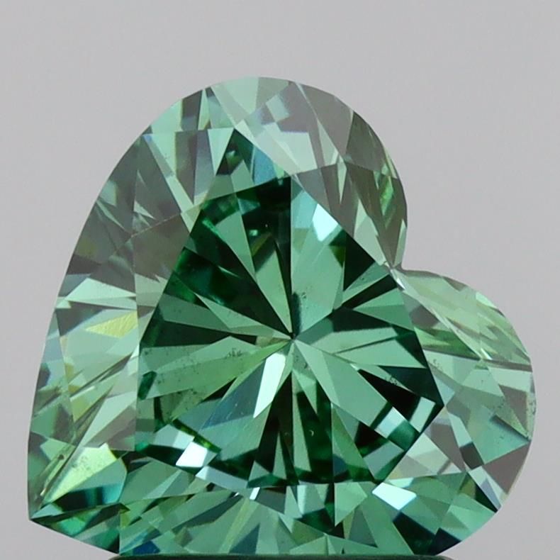 1.48 CT Fancy Vivid Green HEART