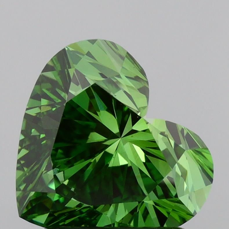 1.44 CT Fancy Vivid Green HEART
