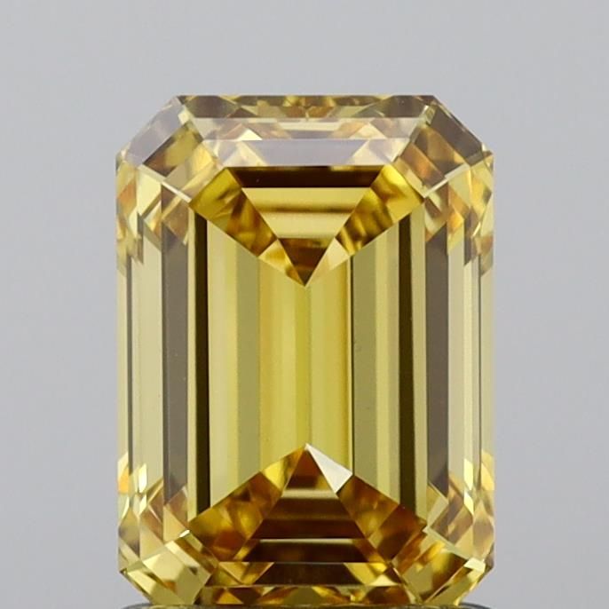 1.33 CT Fancy Intense Yellow EMERALD