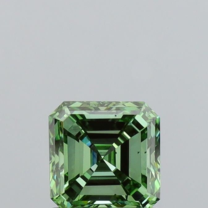 1.03 CT Fancy Vivid Green ASSCHER
