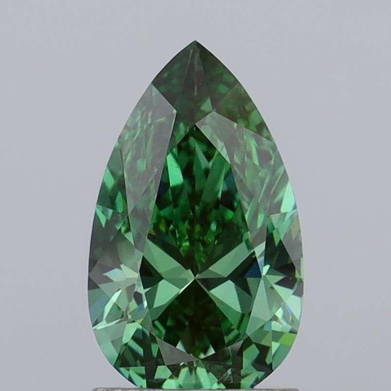 1.5 CT Fancy Vivid Green PEAR
