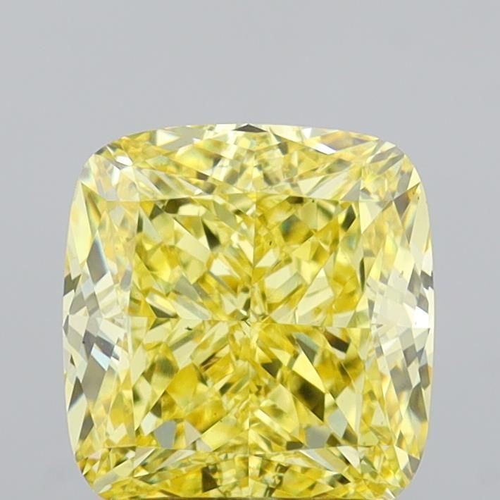 1.93 CT Fancy Intense Yellow CUSHION MODIFIED