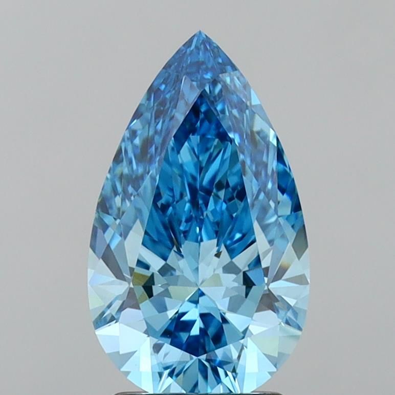 2.1 CT Fancy Vivid Blue PEAR