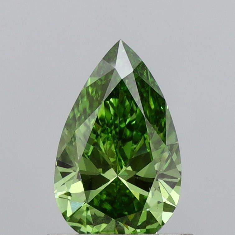0.79 CT Fancy Vivid Green PEAR