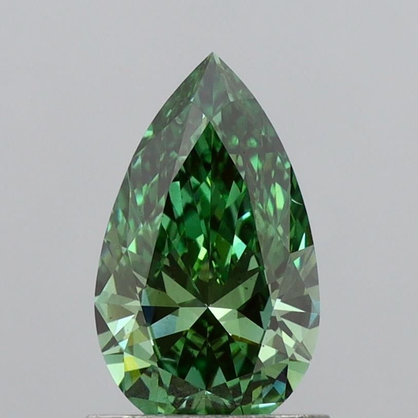 0.96 CT Fancy Vivid Green PEAR