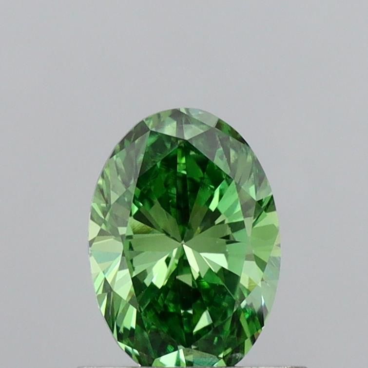 0.8 CT Fancy Vivid Green OVAL