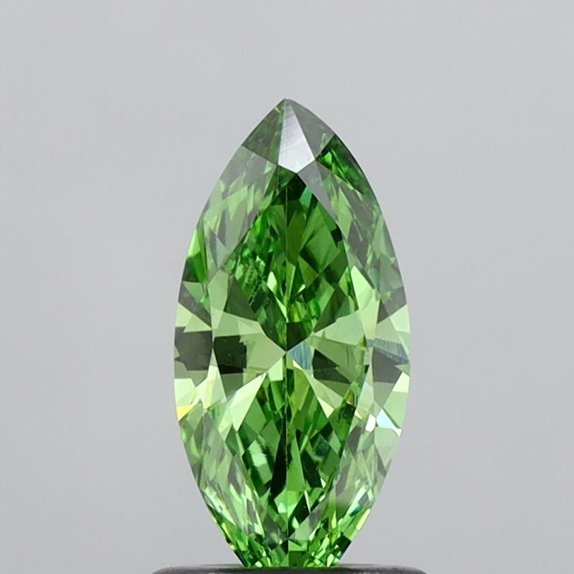 0.78 CT Fancy Vivid Green MARQUISE