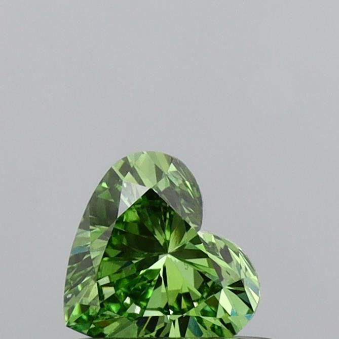0.41 CT Fancy Vivid Green HEART