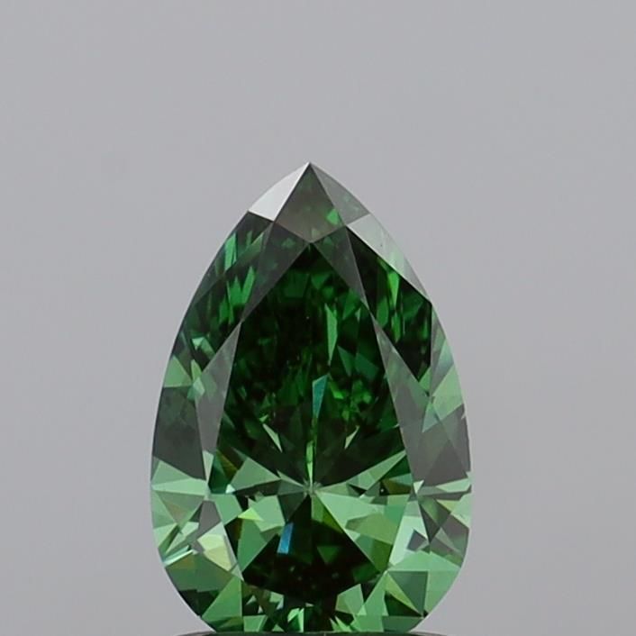 1.0 CT Fancy Vivid Green PEAR