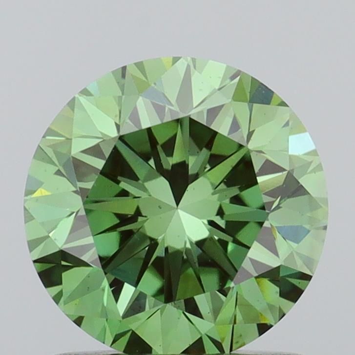 1.17 CT Fancy Vivid Green ROUND