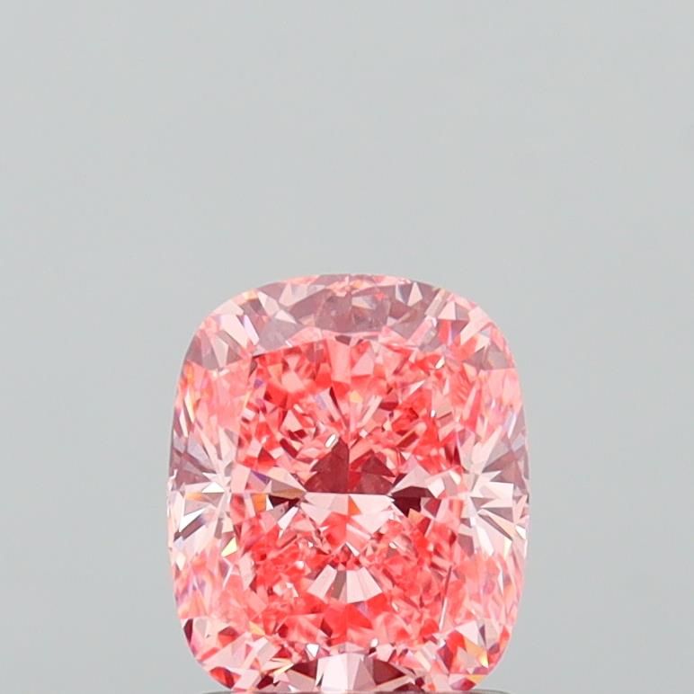 1.62 CT Fancy Vivid Pink CUSHION MODIFIED