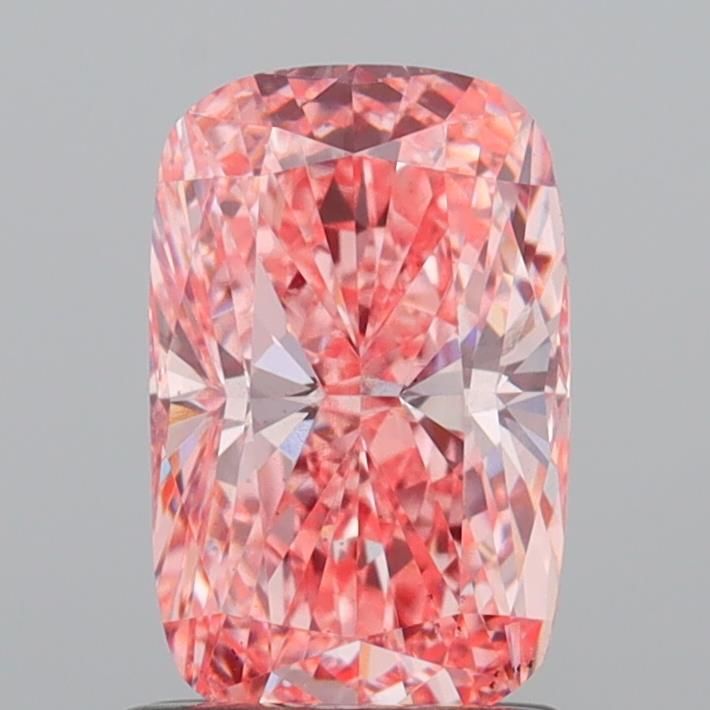 1.51 CT Fancy Vivid Pink CUSHION MODIFIED