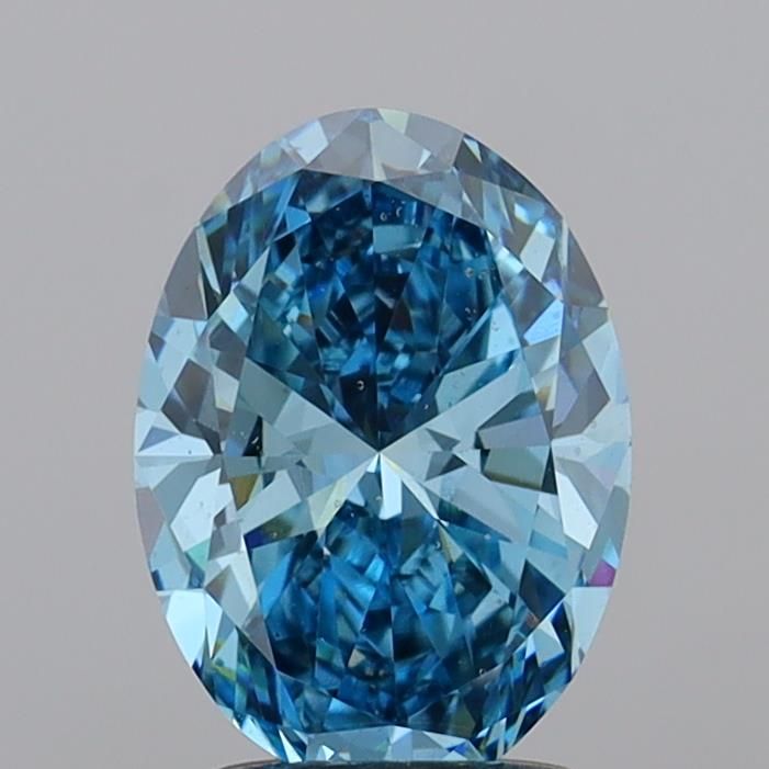 2.0 CT Fancy Vivid Blue OVAL