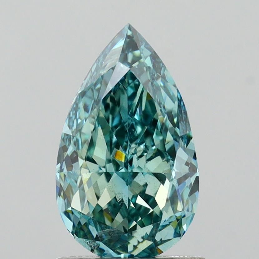 1.49 CT Fancy Vivid Green PEAR
