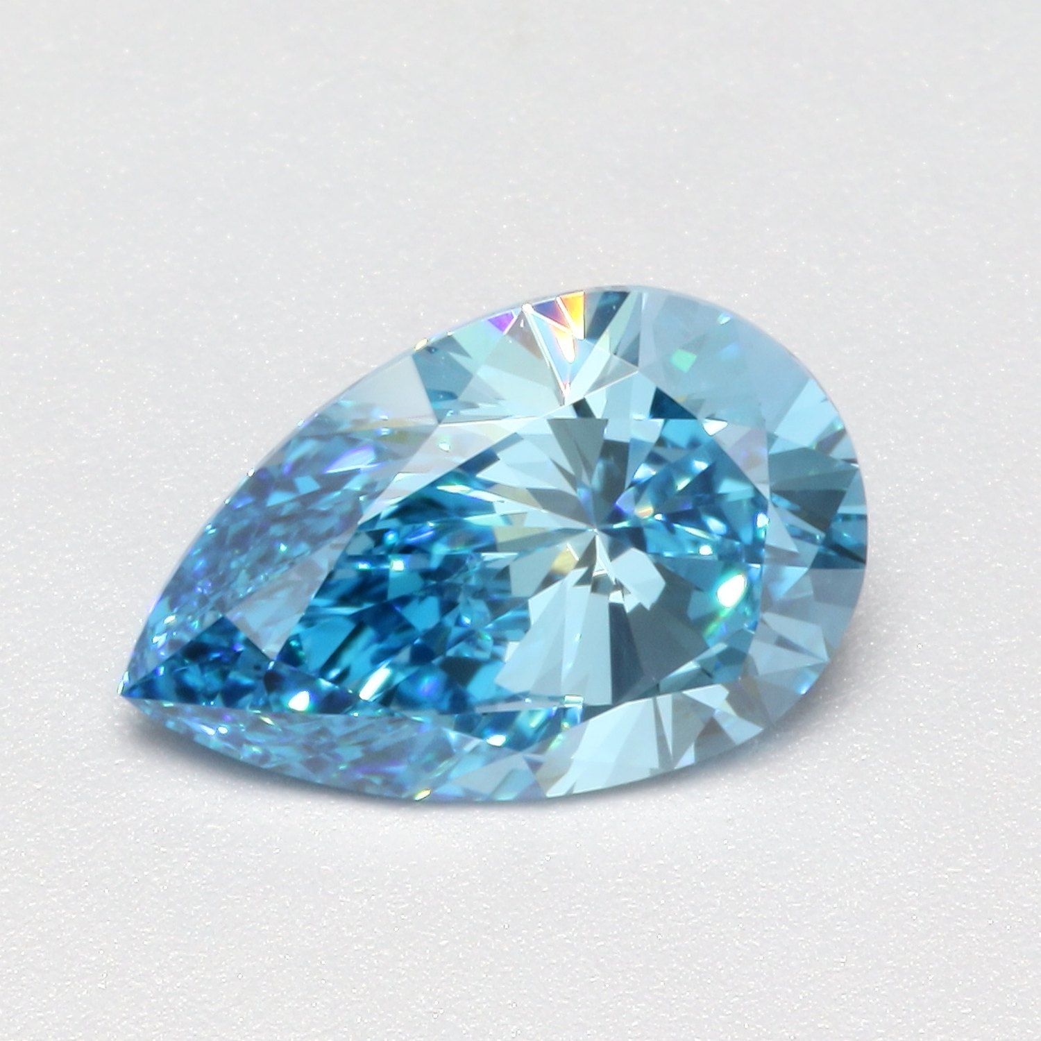 1.53 CT Fancy Vivid Blue PEAR