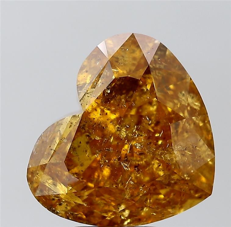 Diament 10.02 ct Fancy Deep Brownish Orangey Yellow/I1