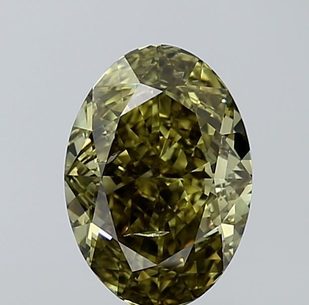Diament 1.79 ct Fancy Deep Brownish Greenish Yellow/SI1