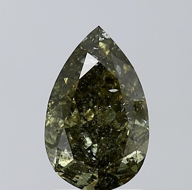 Diament 2.05 ct Fancy Dark Greenish Yellow Brown/I1