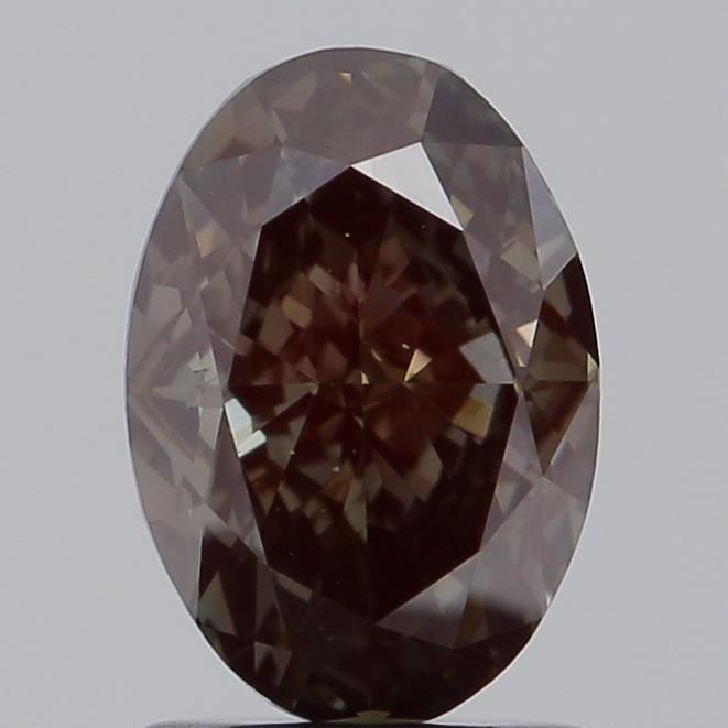 1.51 CT Fancy Deep Brown Green OVAL