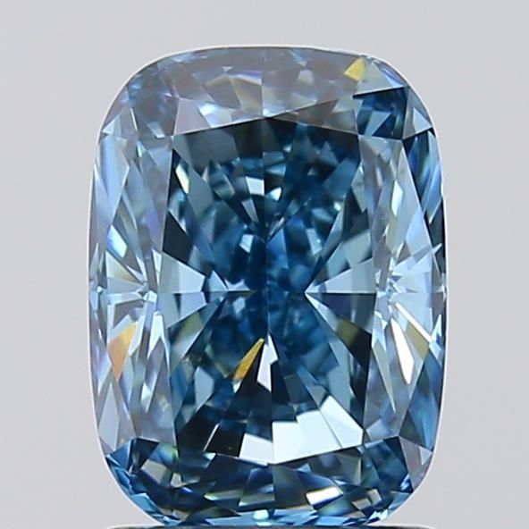 1.51 CT Fancy Vivid Blue CUSHION MODIFIED