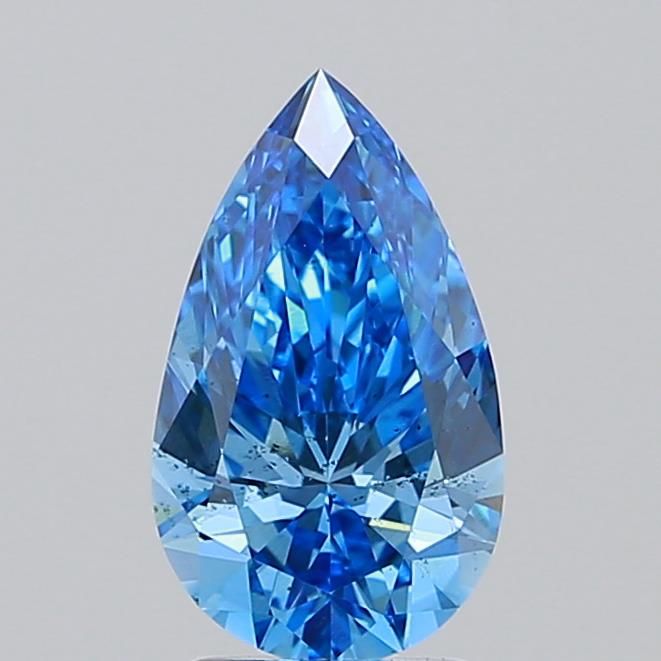 2.0 CT Fancy Vivid Blue PEAR
