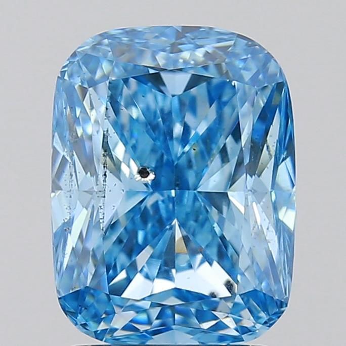 2.0 CT Fancy Vivid Blue CUSHION MODIFIED