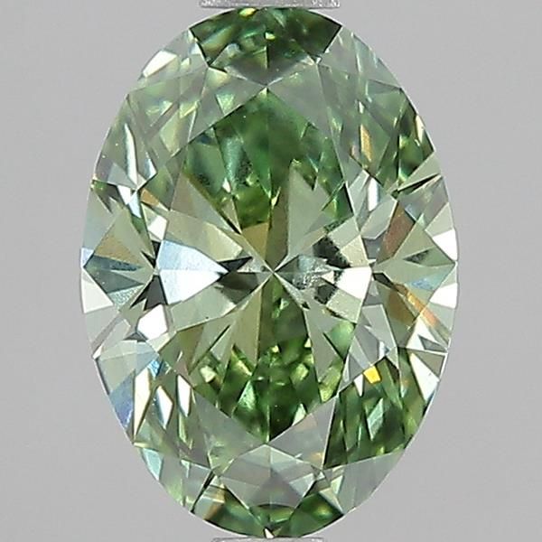 1.39 CT Fancy Vivid Green OVAL