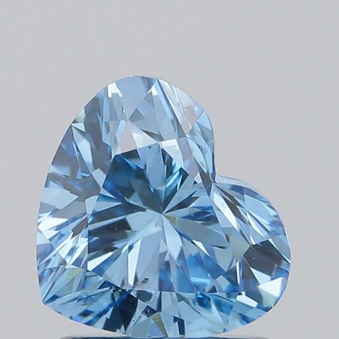 0.99 CT Fancy Vivid Blue HEART