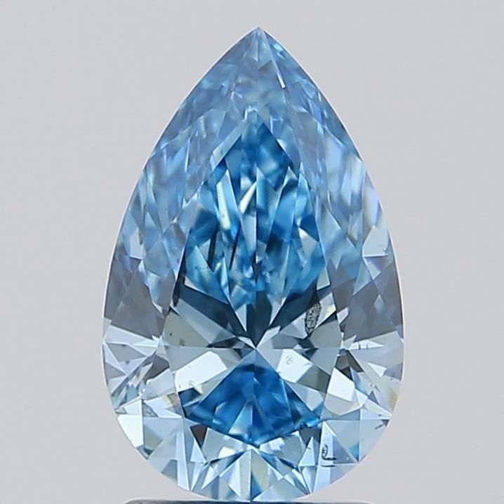 1.59 CT Fancy Vivid Blue PEAR